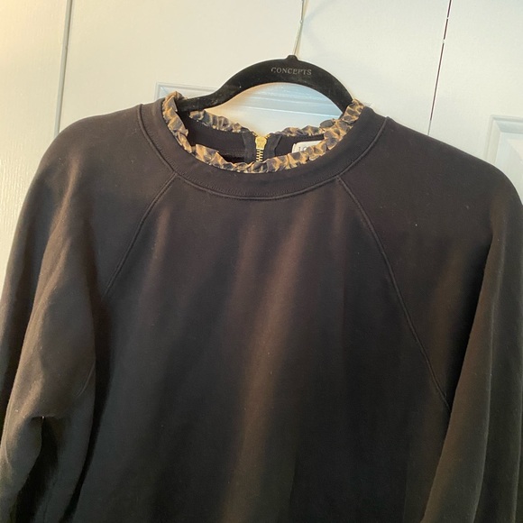 J. Crew Leopard Trim Sweatshirt - Picture 5 of 7